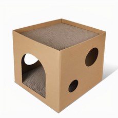 中國 ICLE 簡易折疊貓窩貓抓板, 1個, 原木色