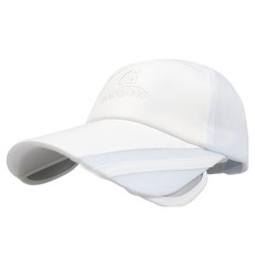 韓版潮男可伸縮放大透氣排汗棒球遮陽帽-白色, 均碼, 1個
