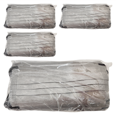 小麥購物 一次性防塵口罩, 深灰色, 50片, 4包