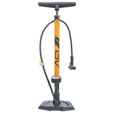 BV 高壓直立式單車打氣筒, 壓力可達160psi, 配備球針充氣嘴, 適用美/法/英式氣嘴, 芥末黃, 1組