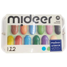 mideer 不沾手豌豆蠟筆, 12色, 1盒