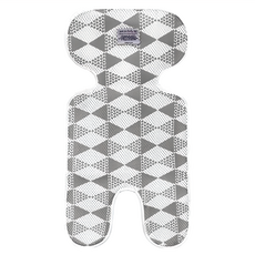 YODO XIUI 透氣防髒4季推車墊 單層輕薄款 - 綁帶設計, 多種用途, 適用於餐椅/汽車安全座椅/推車, 灰色, 1個