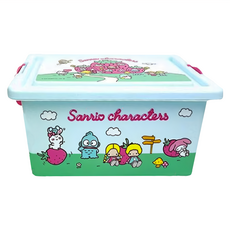 Sanrio 三麗鷗 塑膠收納箱 附蓋 6歲以上, 藍色, 1個