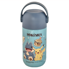 SHIERN-CHIU 廣億實業 寶可夢 真空食物悶燒罐 500ml, 附摺疊湯匙, 綠色, 1個