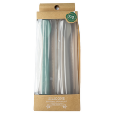 Richell 利其爾 矽膠離乳食湯匙組 S/S 5個月左右適用, 含旅行收納盒, 綠色 + 駝色, 1組