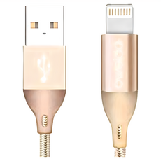 OWEIDA 歐威達 MFI認證 iPhone 高速編織線, 1.8m, 白金色, 1條