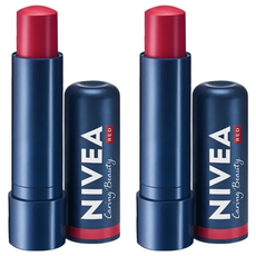 NIVEA 妮維雅 香榭紅唇輕吻護唇膏, 熔岩玫瑰紅, 4.8g, 2件