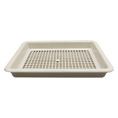 GINII 基尼 簡約濾水盤 奶茶色+可可棕 L38.5xW28.5xH5cm, 2層, 1個