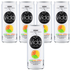DyDo Vida 氣泡飲，柑橘味，零卡路里，零糖，零色素, 325ml, 5罐