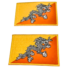A-ONE 匯旺 不丹國旗刺繡布貼 NO.417 1.5g 彩色, 1件