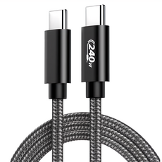 Kamera 佳美能 SB4 EPR 240W 5A PD3.1 Type-C 超高速充電線, 1m, 黑色, 1條