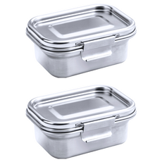 Hi CHEF 掌廚 316不鏽鋼密封保鮮盒 1630ml, 適用於電鍋烤箱洗碗機，台灣製造, BDR1600 1600cc, 2個