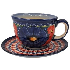 波蘭陶 Cerraf 花茶杯 + 茶拖 Set, 200ml, 187-K-50-Q1, 1組