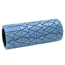 USHaS 瑜癒 ZenRoller 瑜珈舒壓按摩長滾筒, 半稜紋設計 深層按摩, 無毒EVA材質 高密度強度, S, 琉璃藍, 1個