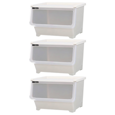 KEYWAY 聯府 維也納直取式收納箱 TF677-3 38L, 灰色, 3個