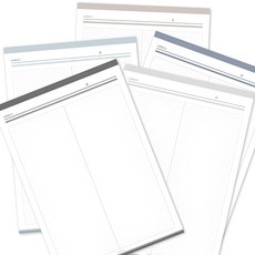 PANDAMONG 城市網格記事本B5 A款, 1組, 5本, 霧黑色 + 灰色 + 迷霧藍 + 午夜藍 + 焦糖棕