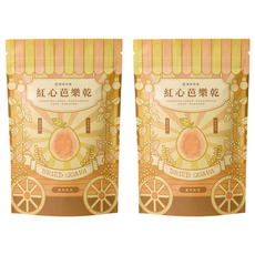 菓青市集 紅心芭樂乾, 台灣特產, 無防腐劑與色素, 低溫烘焙, 180g, 2包