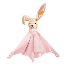 Steiff 金耳釦泰迪熊 嬰幼兒安撫巾 Hoppel Rabbit Comforter 寶寶玩偶, 1條
