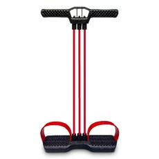 Bridgeport 台灣橋堡 第3代多功能編織帶/腳蹬/拉力器/瘦腿 台灣製, 1組, 紅色 + 黑色