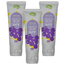 nac nac 護齒含氟牙膏 凝膠型 低泡 葡萄, 50ml, 3條