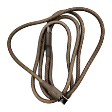 ROMOSS Type-C-Type-C 熔岩鎢金編織充電線 100W 60MB/s, 1.2m, 煙霧棕, 1條