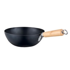 一人食無塗層不沾小鐵鍋, 24cm, 黑色, 1個