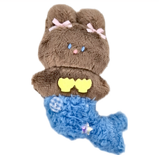 Vanwalk 出走 夢幻人魚兔兔吊飾 K522 80g, 黑兔魚魚, 1個, 13cm