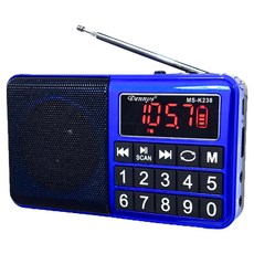 Dennys 丹尼斯 大字鍵插卡喇叭, MS-K238, 藍色