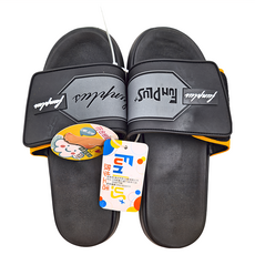 Fun Plus創意動力室外拖鞋,環保PU皮革,高彈EVA鞋底, 240mm, 黃色