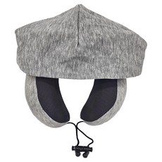 莫代爾連帽頸枕，護頸遮光，360°撐托呵護頸椎, 30 x 27 x 15cm, 雪灰色