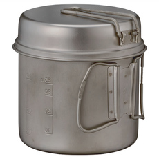 snow peak 雪諾必克 Trek 鈦金屬個人鍋 個人鍋 14 x 11.4cm 1.4L + 鍋蓋14.5 x 3.9cm 500ml 210g, 鈦金屬原色, 1個