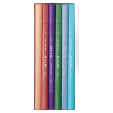 KaCO KALOR綺采6色可水洗雙頭柔繪筆 精靈花園, 細, 1盒