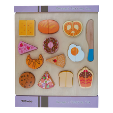 Toywoo磁性原木甜點/水果切切樂家家酒，快樂切切，玩久不消磁, 甜點切切拼盤, 1盒