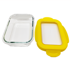 LocknLock 樂扣樂扣 清透耐熱玻璃密封容器 CN-12 LLG1001YEL 長方形 590g 630ml, 1個, 1個