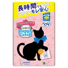 SOFY 蘇菲 unicharm 嬌聯 Center-In Happy Catch 長時間安心衛生棉, 18片, 量多夜用型(29cm), 1包