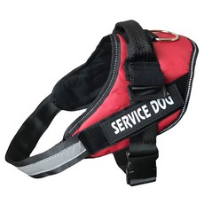 中大型犬防暴衝 K9胸背帶 紅色 夜間安全, M, 1個