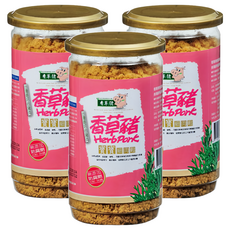 香草豬 寶寶細肉鬆, 嚴選後腿肉手工低溫焙炒, 無添加防腐劑, 減鹽減油減糖, 220g, 3罐