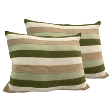 J&N 蘿莉彈性腰枕 2入 填充棉, 綠色