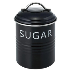 SALUS 佐藤金屬 復古收納罐, 紅/白/黑 TEA/COFFEE/SUGAR, 1個