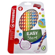 STABILO 思筆樂 洞洞色鉛筆右手 Set 12色 EASYcolors 三角筆桿設計, 1組