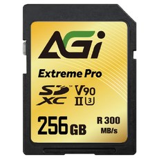 AGi 亞奇雷 Extreme SDXC UHS-II U3 V90 記憶卡 讀寫300/250 MBs SE238, 1個, 256GB