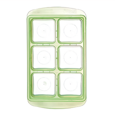 JMGREEN 新鮮凍副食品冷凍儲存分裝盒 L, 6格 45ml, 綠色, PE材質, 無雙酚A, 無塑化劑, 韓國產, 270ml, 1個