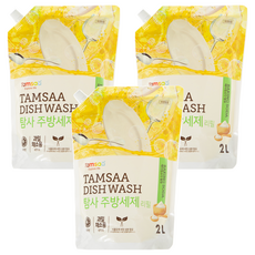Tamsaa 小蘇打蔬果碗盤清潔液補充包, 2L, 3包