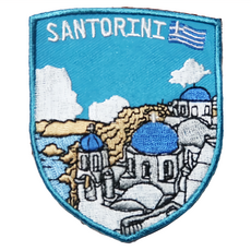 A-ONE 匯旺 希臘 聖多里尼 地標造型刺繡 NO.180, 彩色, 1個