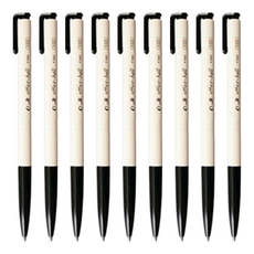 O.B. 歐布德 100 自動原子筆 0.7mm 碳化鎢筆珠, 黑色, 9支