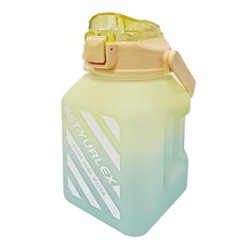 FAmILyLIFE 生活 超容量彈蓋式漸層運動水壺 A-110-Y, 琥珀黃, 1.5L, 1個