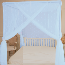 C.G.&C. S.M.C. 凱蕾絲帝 加長加高針織蚊帳 開三門 + 不鏽鋼支架, 200 x 200 x 150cm, 粉藍色