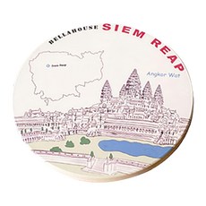 JB DESIGN 神奇吸水杯墊 硅藻土 柬埔寨 吳哥窟, 1個