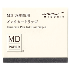 MD PAPER PRODUCTS 鋼筆補充墨水管, 黑色, 1盒