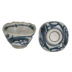 佐和陶瓷 日本製 濃唐草蓋碗 混合色 1個, 濃唐草